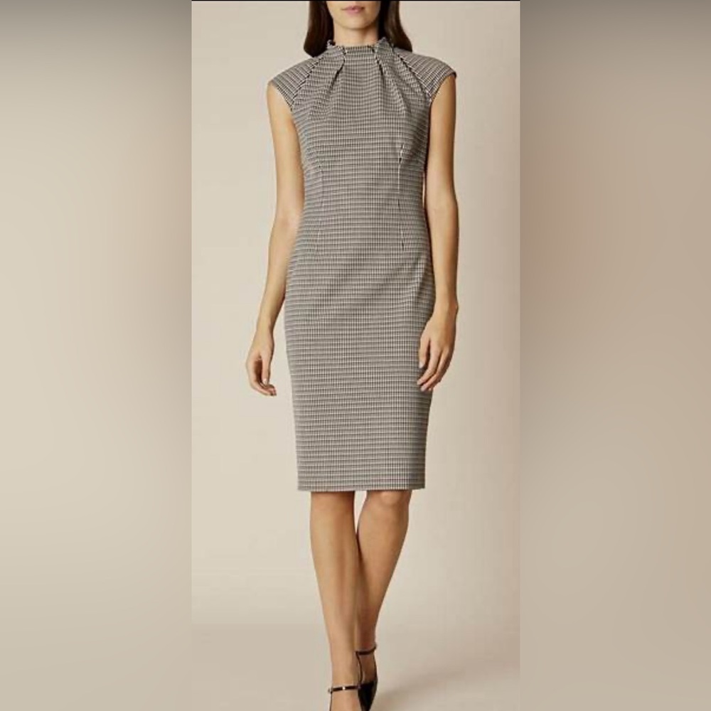 Karen Millen Pleat Neck Dress - Size 8US